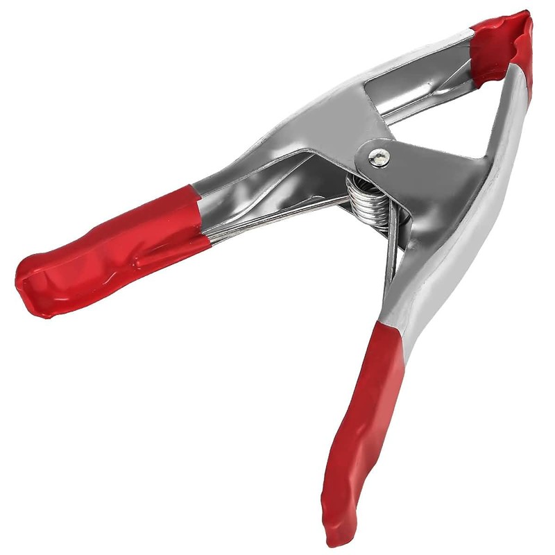 Set of 12-9-Inch Metal Spring Clamp with Red Tip