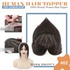 Hairro Human Hair Toppers For Women Clip In Remy Topper