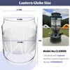 Clear Lantern Globe Compatible with Coleman Northstar Lanterns 2000/2500 (pattern)