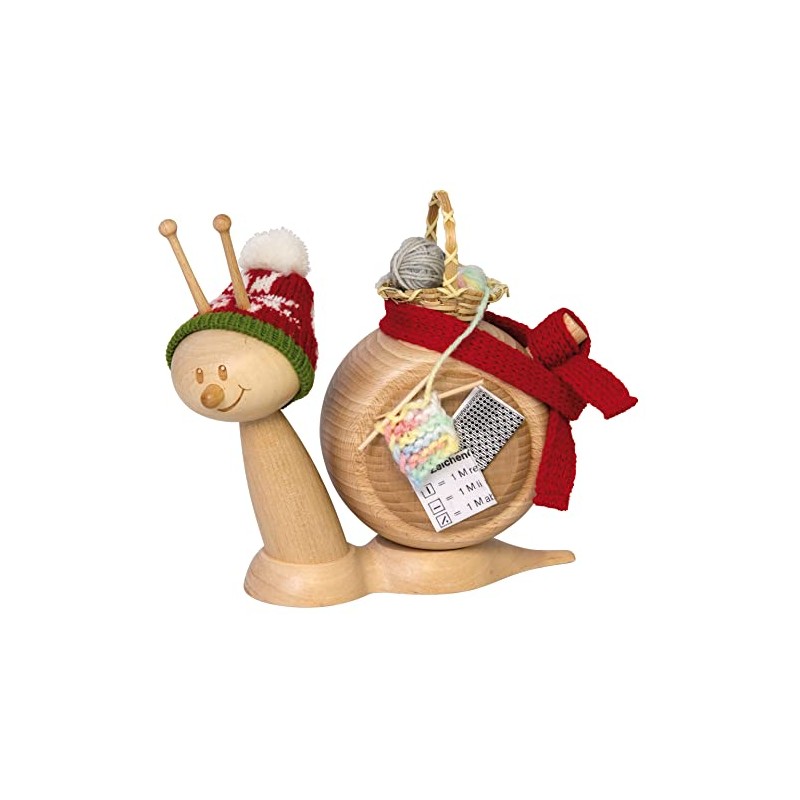 Kuhnert Wood Turning Smoking Snail / Incense Figure Sunny with