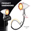 ZENTHOR Motorcycle Turn Signals - 2PCS Chrome Bullet LED Front