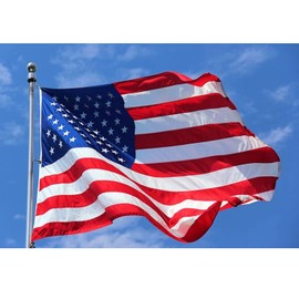 TOPFLAGS American Flag US Flags 4x6 for Outside in USA Outdoor High Wind Heavy Duty Outside Embroidered Stars All Weather Durable Nylon Sewn Stripes with Brass Grommets