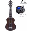Aloha Ukulele Ebony Wood, Many Sizes, W/Wt EQ (Canadian brand)