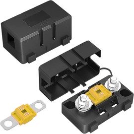 Greluma 2pcs AMI/Midi Fuse Holder and 2pcs 60A Midi High Current Fuse Screw Fuse for Cars, Trucks, Vehicles (60 Amp)