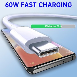 IZYUF 60W USB C to USB C Cable 5-Pack Bulk [5 * 3.3ft] Fast Charging, Type C Cable Compatible with Phone 15/16 Pro/Max, Galaxy S24/S25, Pad Pro/Air, MacBook Pro/Air, Pixel, Switch & More