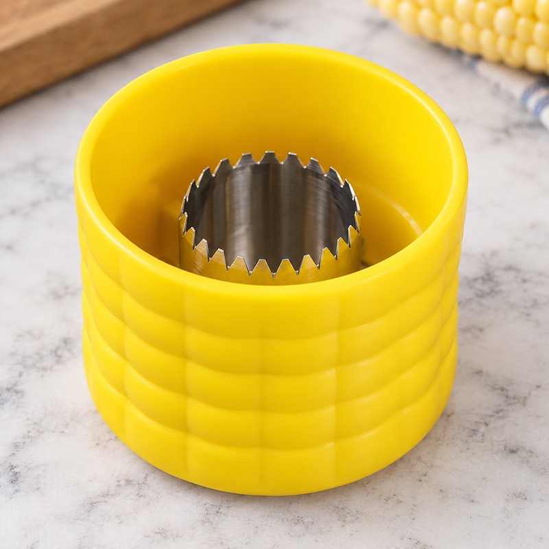Corn Stripper for Easy Kernel Removal – Yellow Manual Cob