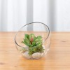 WGVI Handmade Slant Cut Glass Bowl Vase 6 H Perfect