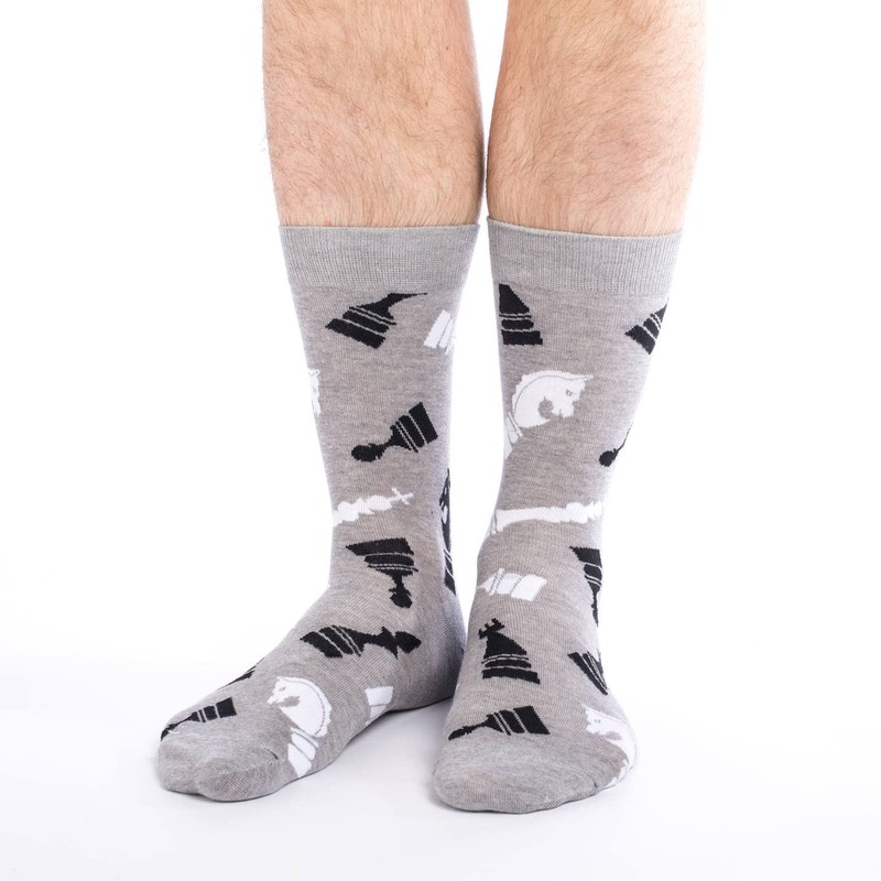 Good Luck Sock Men's Chess Socks, Adult