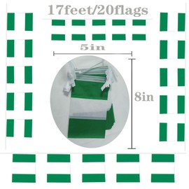 FFILL Nigerian Banner Flag String, Nigeria Mini Flag Small Banner, for Party, Shops and Bars Decorations, And International Day Celebrations.(Nigeria)