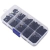 Vikye Tornillos multifunción Negro/Blanco Kit de Tornillo y Tuerca Industrial,