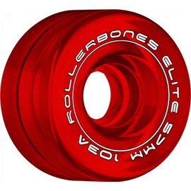 RollerBones Art Elite Competition 103a Roller Skate Wheels - Red - 62mm