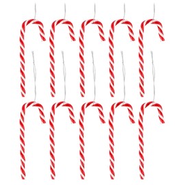 Candy Canes Set of 10 12.5 cm Red/White with String - Christmas Tree Decoration, Perfect for Festive Christmas Decoration, Ideal for Advent Season, Christmas Tree or Table Decoration