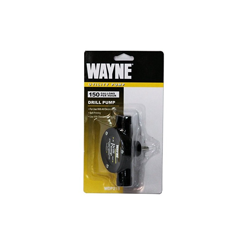 Wayne WDP21S Light Duty Drill Pump with Suction & Discharge,