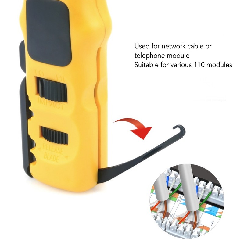 Punch Down Tool 88 110 Blades Network Wire Stripper Impact