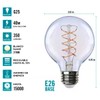 NINJAMO 40-Watt Equivalent G25 Dimmable Fine Bendy Filament LED Vintage
