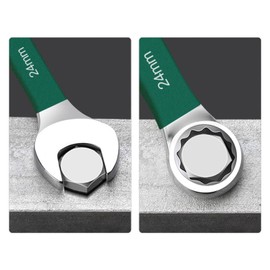QUEENYARD Fixed Head Ratchet Spanner 10mm Professional Chrome Vanadium Steel Combination Wrench