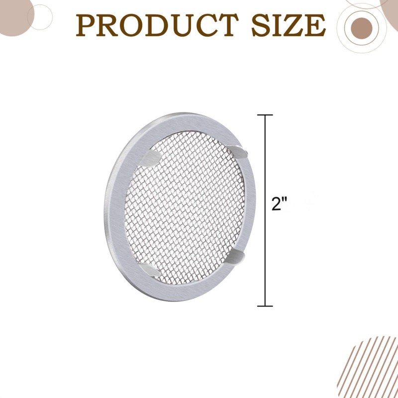 Raneped 2''Circular Screen Vent Cover, for Display Cases, Spice Racks,