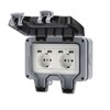 AYYDS Outdoor Socket with USB Connection IP66 Weatherproof, Garden Socket