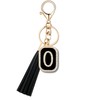 OKAICEN Fashion Cubic Zirconia Crystal Alphabet Initial Letter Keychain Black