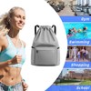 Drawstring Backpack Waterproof Gym String Bag for Women Men, Pull