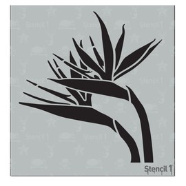 Stencil1 Bird of Paradise Stencil - Reusable for Painting - Create DIY Bird of Paradise Decor on Walls Fabric & Furniture Art Craft (5.75” x 6”)