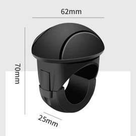 Universal Steering Wheel Assistance Ball for Cars and Trucks, Easy Installation, Effortless Driving, Comfortable Touch, Improved Look (Black)