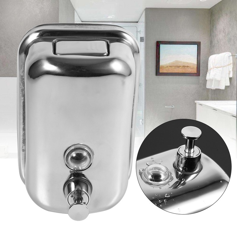 500ml Stainless Steel Pump Shower Shampoo Box Liquid Soap Lotion
