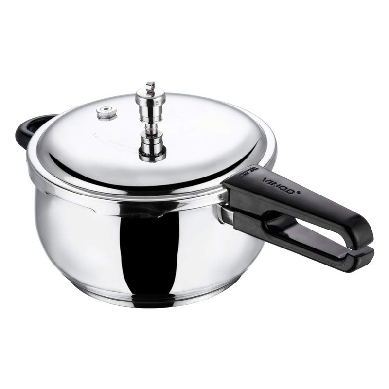 Vinod V-3.5L Splendid Plus Handi Stainless Steel Pressure Cooker, 3.5-Liter