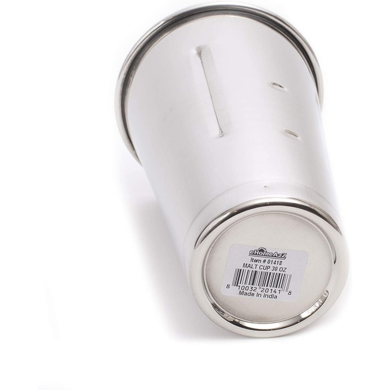eHomeA2Z Malt Cup Stainless Steel Ice Cream Milkshake Commercial Grade