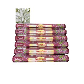 White Sage Incense Sticks by Tulasi Pack of 120 Sticks. Ideal for Aromatherapy, Natural, Relaxing, Meditation & Positive Vibes. Spirtual & Natural Fragrance.