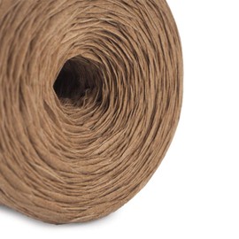 NICEEC Kraft Paper Yarn Raffia Yarn Soft Craft Ribbon Yarn Polyester Yarn for Crocheting DIY Weaving-Total Length 390m(427yds, 150g)-Khaki