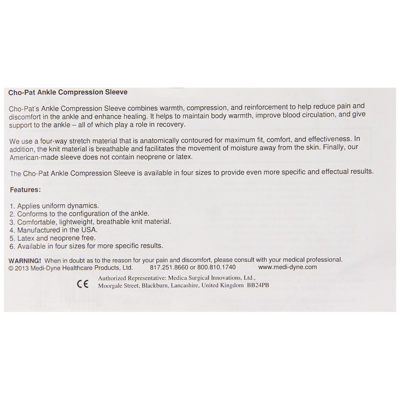 Cho-Pat klein Ankle Kompression Ärmel Schwarz
