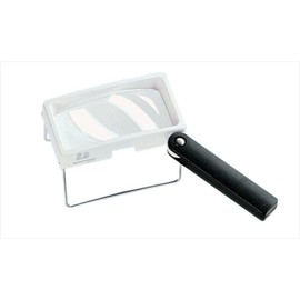 Aspherical reading glass combiPLUS [Eschenbach 2031] can be used as a hand magnifier and as a standing magnifier, lens dimensions: 100 x 50 mm, magnification: 2.6x, diopter: 6.3