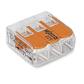 SHINN THON UK Wago 221-413 Lever-Clamp 3-Way Connectors Terminals Pack of 1