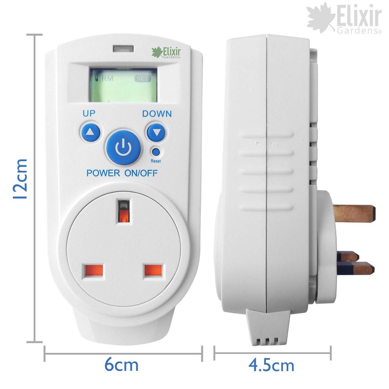 Elixir Gardens ® Thermo-Guard Digital Control Plugin Thermostat TH-928T