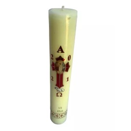 CIRIO PASCUAL  1/2 KILO 11.5 L “x 2” W PASCHAL  CANDLE EASTER WEEK,NEW