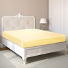 sourcing map Satin Fitted Sheet, Solid Silky 12" Deep Pocket
