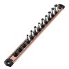 WORKPRO Magnetic Socket Organizer, 1/4-Inch Drive Aluminum Alloy Socket Rail,