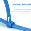 XINGO 100PCS 18 inch Releasable Cable Zip Ties Adjustable Wire