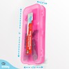 Enday Pencil Box Pink, Plastic Double Deck Pencil Case with