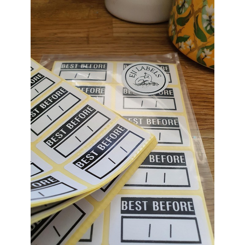 EJI Labels. 200 Best Before Stickers. Date Labels for Food.