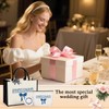 3 Pcs Bride Wedding Tote Bag with Makeup Bag and