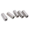 5Pcs Coupling Nut Hex Stainless Steel Anti Corrosion M12 Connector