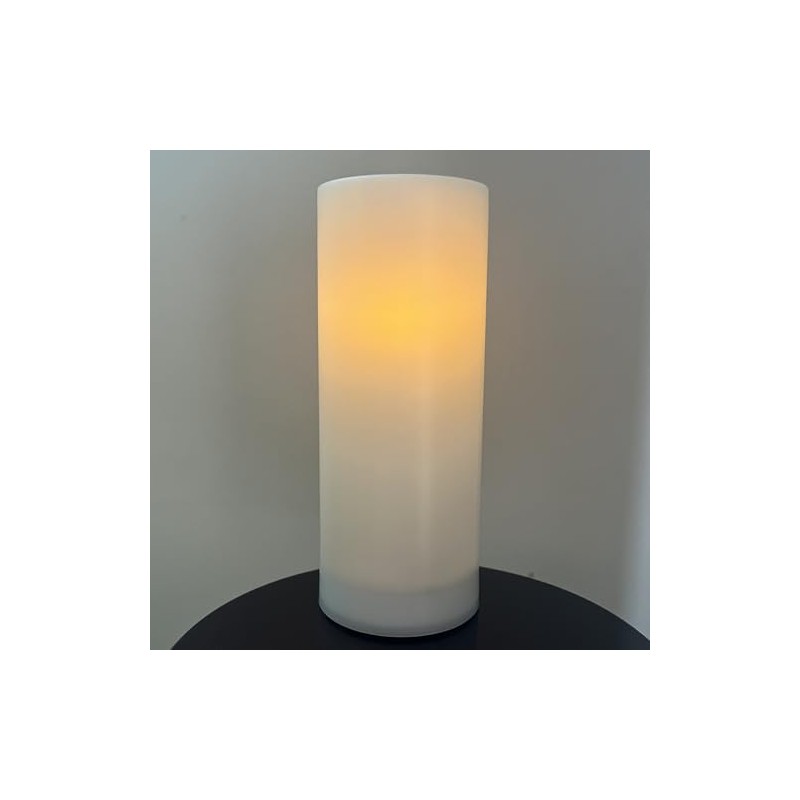 OWLZOO Solar LED Outdoor Flameless Candle, 10 x 4 inches,