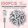 Makartt Sanding Bands for Nail Drill-100 Pcs Nail File Sanding