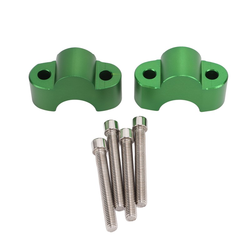 Pair Motorcycle Handlebar Clamp Riser 30mm Height CNC Aluminum Alloy