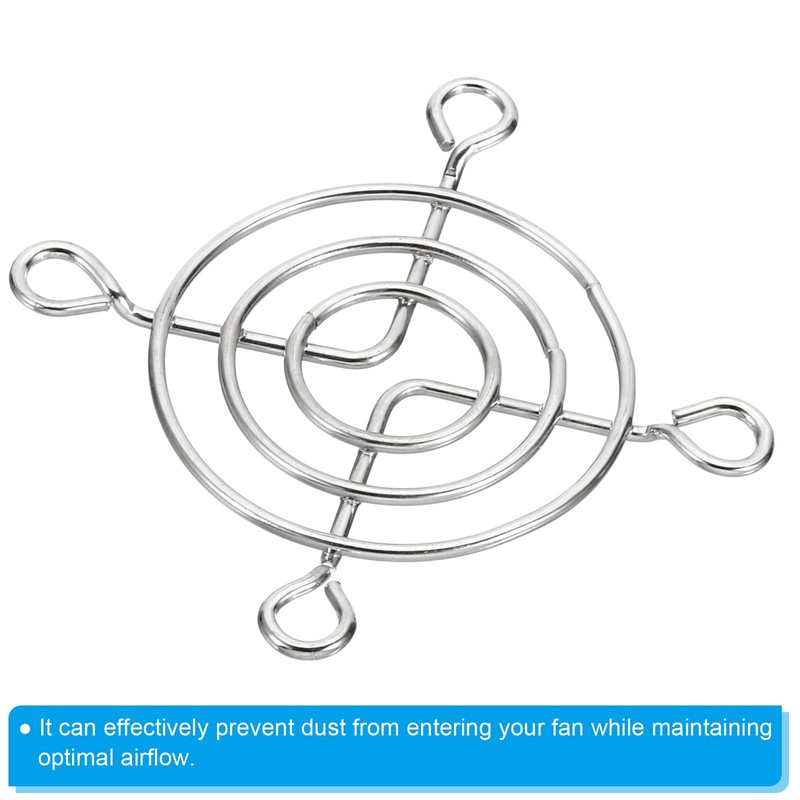 PATIKIL 50mm Fan Grill with Screws, 10 Pack Chrome Plated