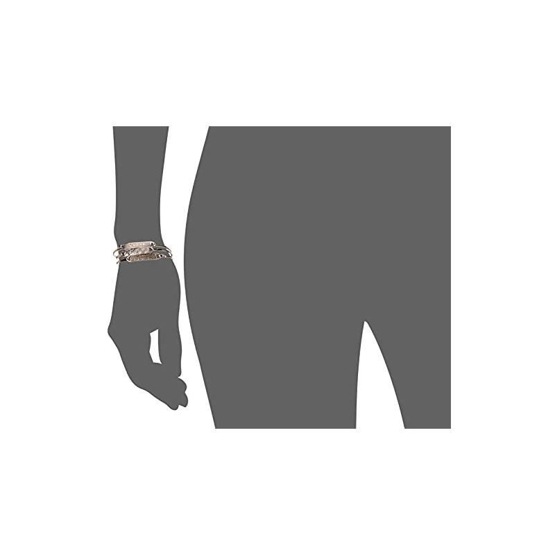 Guess 3 Piece Tension ID Silver Bangle Bracelet