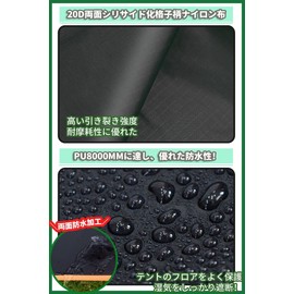 GEERTOP Tent Tarp, Lightweight, Waterproof, Double Layer, Silicone, Camping, Hiking, Picnic, Ground Mat, Suitable for 1 to 4 People, Black, 35.4 x 82.7 inches (90 x 210 cm)