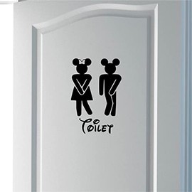 Epic Modz Inspired Toilet Washroom Sticker Man Women Girls Boys Wall Door Decoration Bathroom Restroom